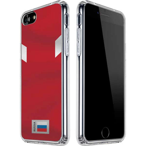 Russia Soccer Flag iPhone SE (2nd & 3rd Gen) Clear Case